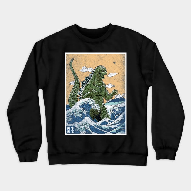 king off monsters from kanagawa Crewneck Sweatshirt by polkadothero